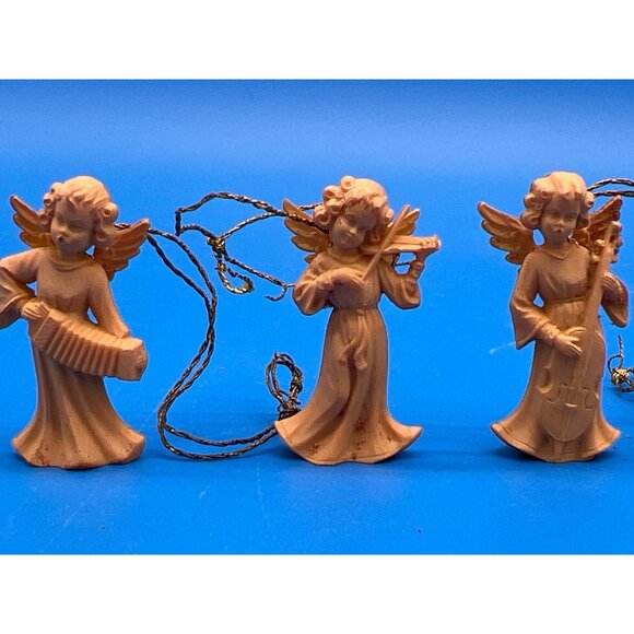 Vintage German Musical Angel Ornaments Set Of 6 Figurines Christmas Decoration - Picture 7 of 8